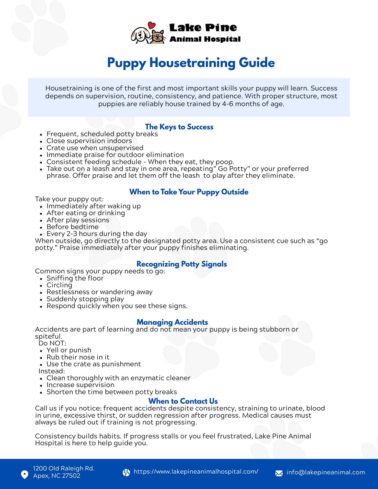 Puppy Housetraining
